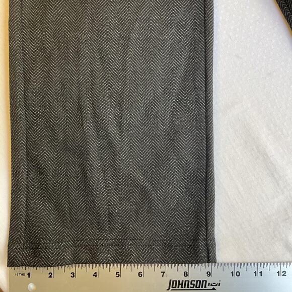 Lee Women Pants 14 MEDIUM Gray Herringbone Dress Pants Button 33" Inseam Comfort - Picture 8 of 10